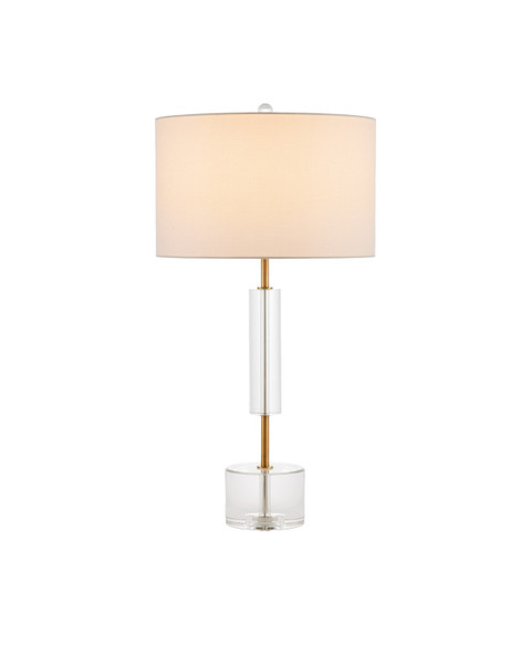 Currey and Company - 6000-0971 - One Light Table Lamp - Deville - Clear/Antique Brass