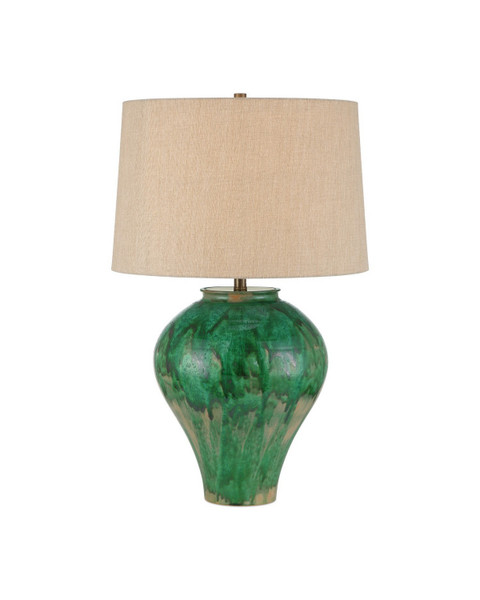 Currey and Company - 6000-1020 - One Light Table Lamp - Blarney - Green