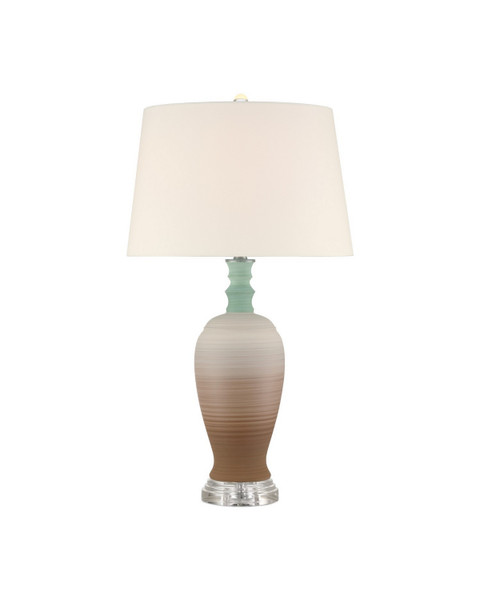 Currey and Company - 6000-1024 - One Light Table Lamp - Happy 80's - Brown/Light Blue/Clear