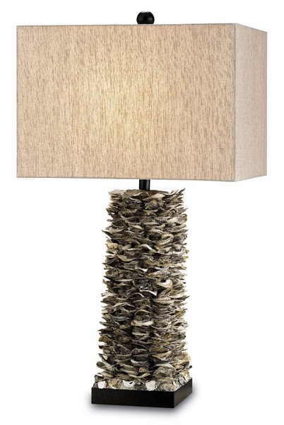 Currey and Company - 6862 - One Light Table Lamp - Villamare - Natural/Satin Black