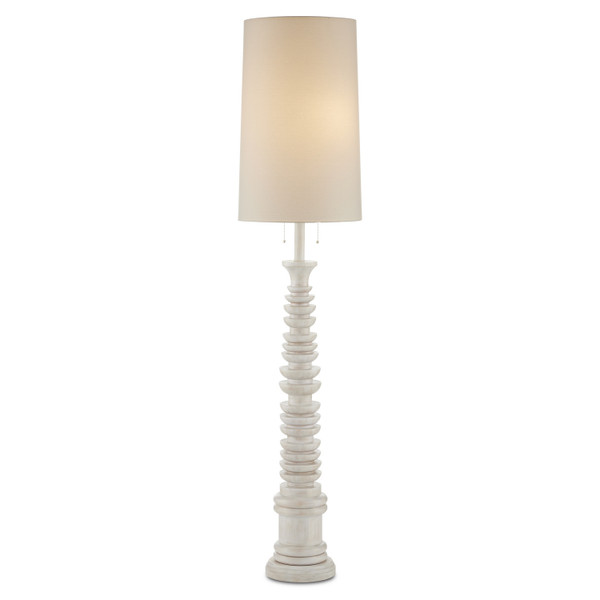 Currey and Company - 8000-0112 - Two Light Floor Lamp - Malayan - Whitewash