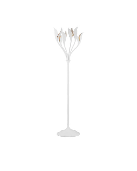 Currey and Company - 8000-0160 - Six Light Floor Lamp - Snowflower - Gesso White