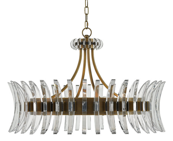 Currey and Company - 9000-0014 - Eight Light Chandelier - Coquette - Clear/Antique Brass