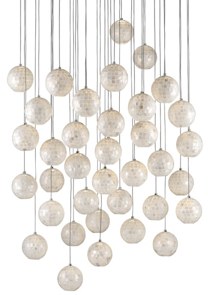 Currey and Company - 9000-0722 - 36 Light Pendant - Finhorn - Natural/Silver