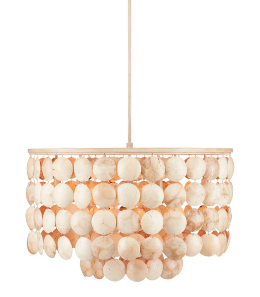 Currey and Company - 9000-0849 - Six Light Chandelier - Buko - Coco Cream/Natural