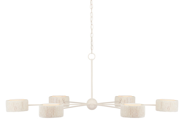 Currey and Company - 9000-0865 - Six Light Chandelier - Monreale - White