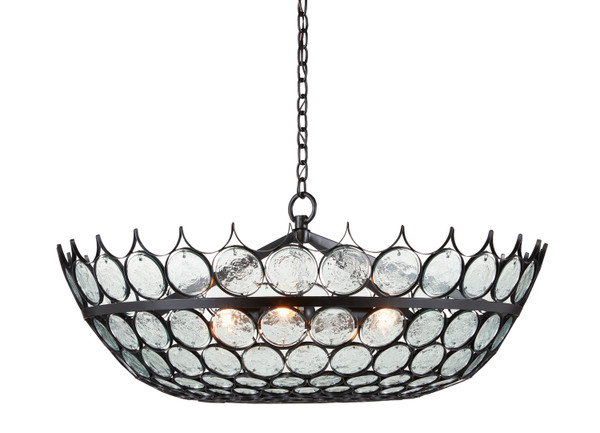 Currey and Company - 9000-0879 - Three Light Chandelier - Augustus - Clear/Bronze