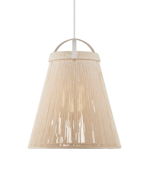 Currey and Company - 9000-1153 - One Light Pendant - Parnell - White/Frosted White/Gesso White