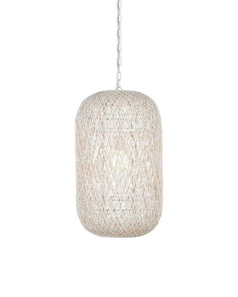 Currey and Company - 9000-1211 - One Light Pendant - Cocoon - Cream/Vanilla/White