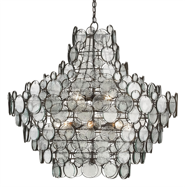 Currey and Company - 9520 - 12 Light Chandelier - Galahad - Clear/Bronze
