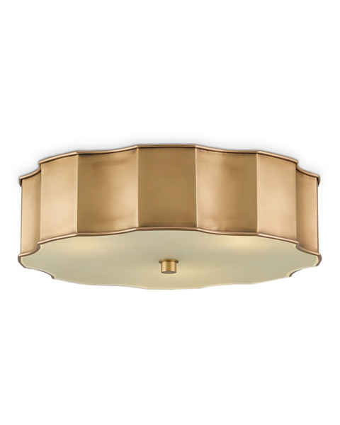 Currey and Company - 9999-0001 - LED Flush Mount - Wexford - Antique Brass/Frosted