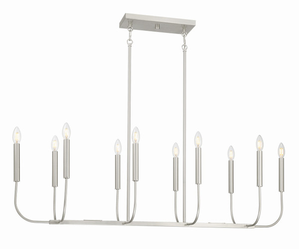 Craftmade - 59870-BNK - Ten Light Island Pendant - Traci - Brushed Polished Nickel