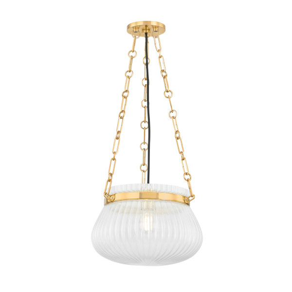 Hudson Valley - 1113-AGB - One Light Pendant - Granby - Aged Brass