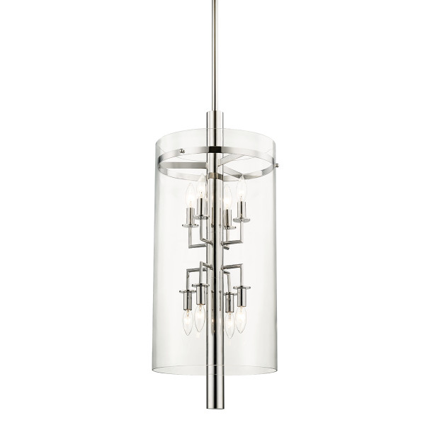 Hudson Valley - 1308-PN - Eight Light Pendant - Baxter - Polished Nickel