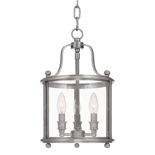 Hudson Valley - 1310-AN - Three Light Lantern - Mansfield - Antique Nickel