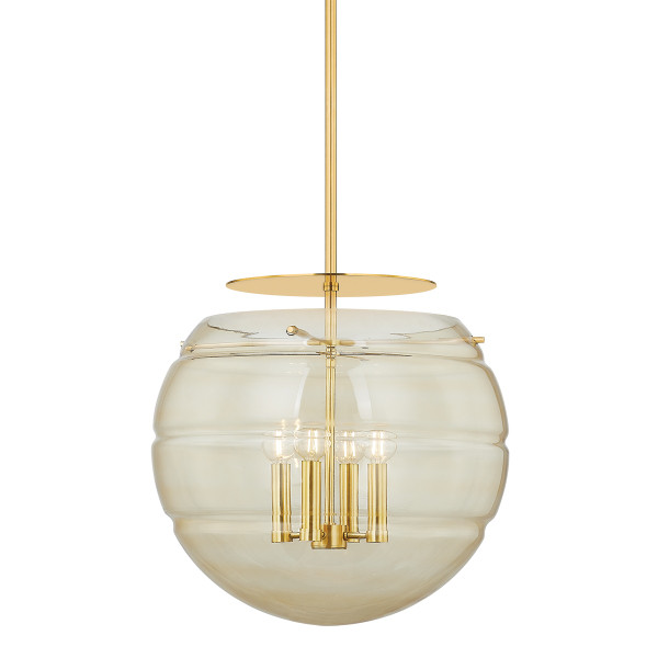 Hudson Valley - 1344-AGB - Four Light Pendant - Gill - Aged Brass
