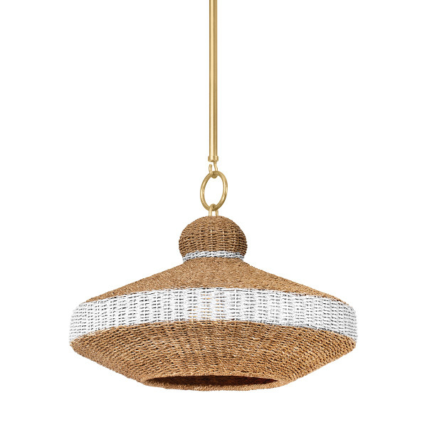 Hudson Valley - 1820-VGL - One Light Pendant - Bethel - Vintage Gold Leaf