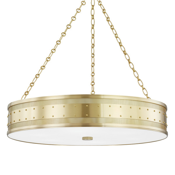 Hudson Valley - 2230-AGB - Six Light Chandelier - Gaines - Aged Brass