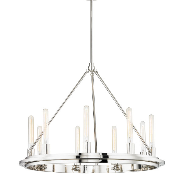 Hudson Valley - 2732-PN - Nine Light Chandelier - Chambers - Polished Nickel