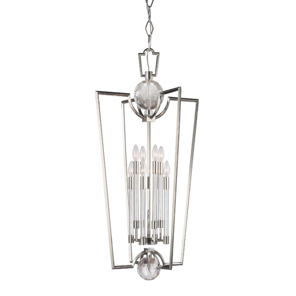 Hudson Valley - 3022-PN - Eight Light Lantern - Waterloo - Polished Nickel