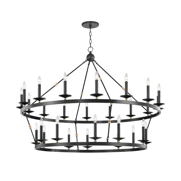 Hudson Valley - 3228-AOB - 28 Light Chandelier - Allendale - Aged Brass/Old Bronze