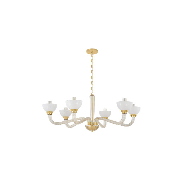 Hudson Valley - 3306-AGB - Six Light Chandelier - St. Lawrence - Aged Brass