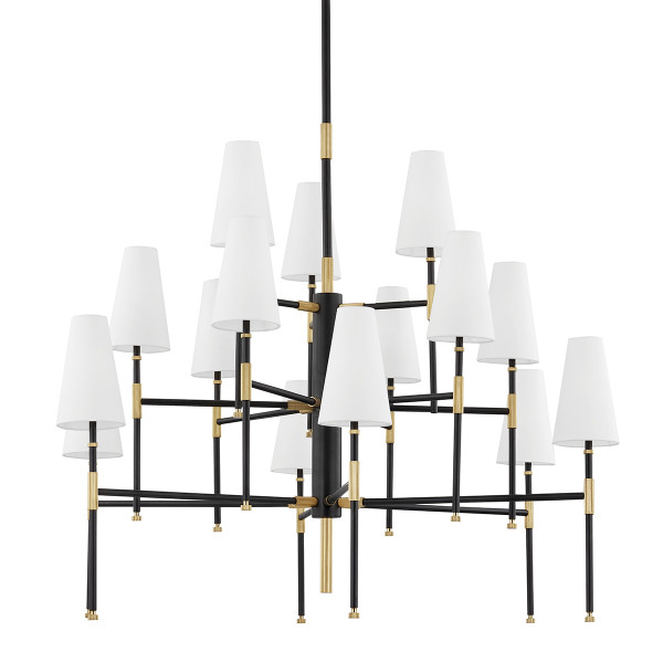 Hudson Valley - 3748-AOB - 15 Light Chandelier - Bowery - Aged Brass/Old Bronze