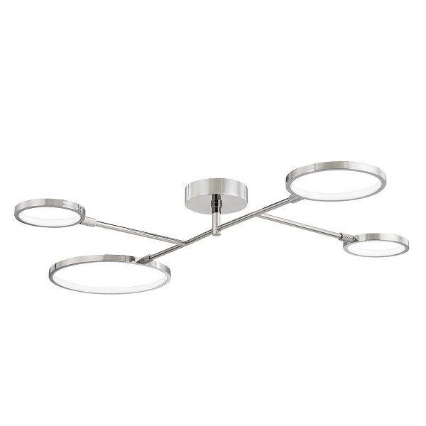 Hudson Valley - 4104-PN - LED Semi Flush Mount - Saturn - Polished Nickel
