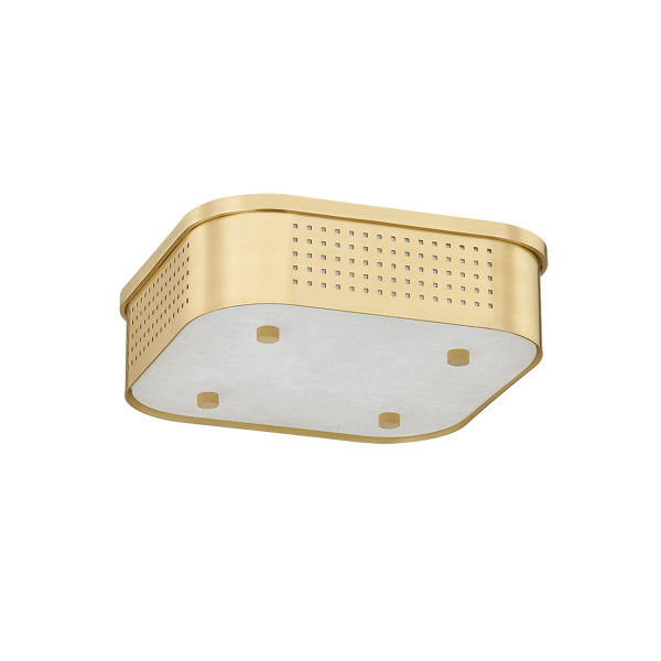 Hudson Valley - 4114-AGB - LED Flush Mount - Madison Square - Aged Brass