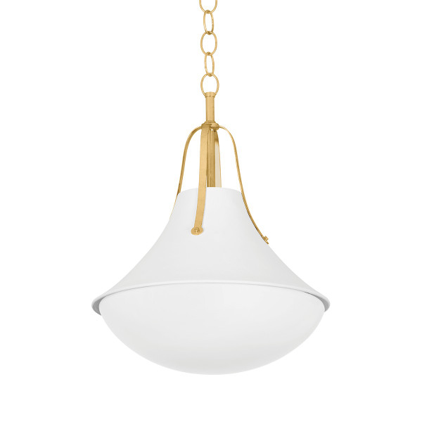 Hudson Valley - 4516-VGL/WP - One Light Pendant - Coventry - Vintage Gold Leaf