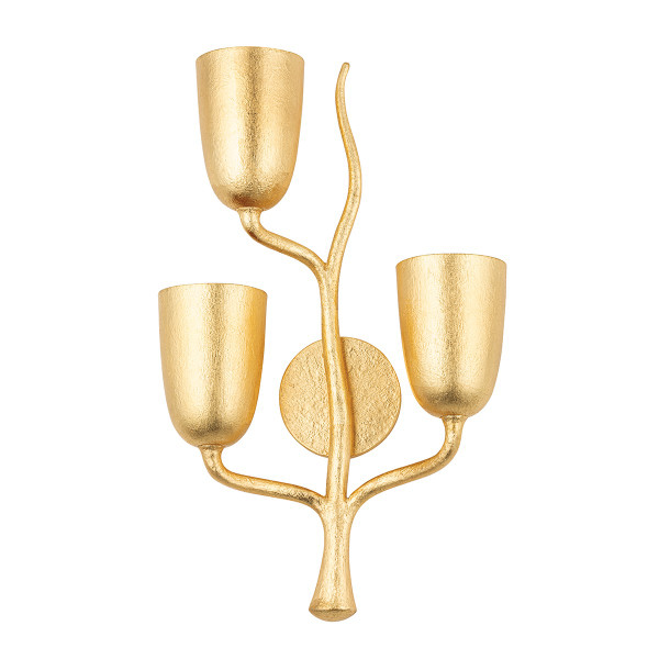 Hudson Valley - 5003-L-GL - Three Light Wall Sconce - Vine - Gold Leaf