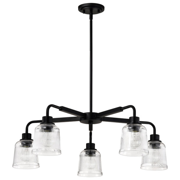 Nuvo Lighting - 60-8611 - Five Light Chandelier - Grayson - Matte Black