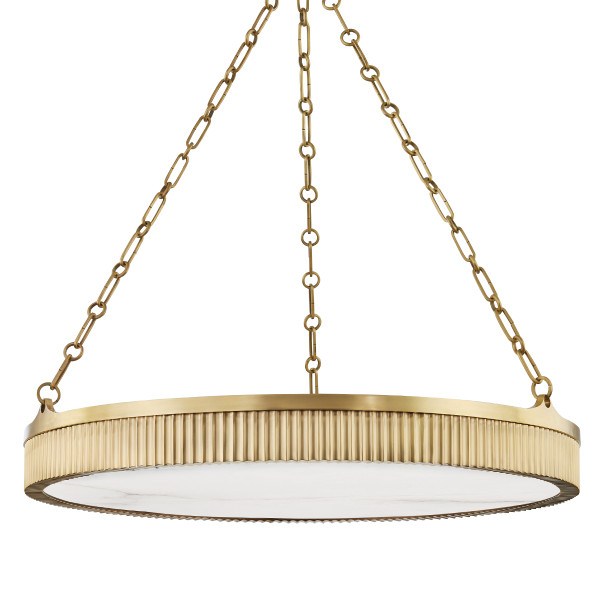 Hudson Valley - 532-AGB - Eight Light Chandelier - Lynden - Aged Brass