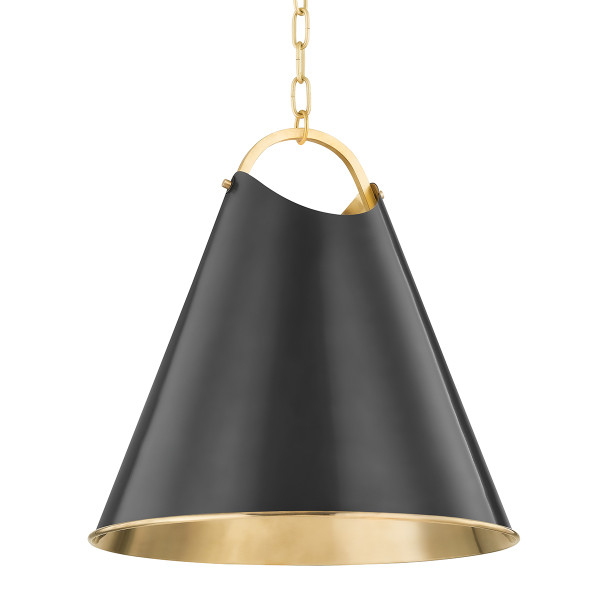 Hudson Valley - 6218-AOB - One Light Pendant - Burnbay - Aged Brass/Old Bronze