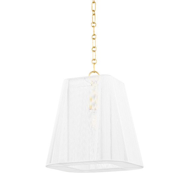 Hudson Valley - 7614-AGB - One Light Pendant - Verona Beach - Aged Brass