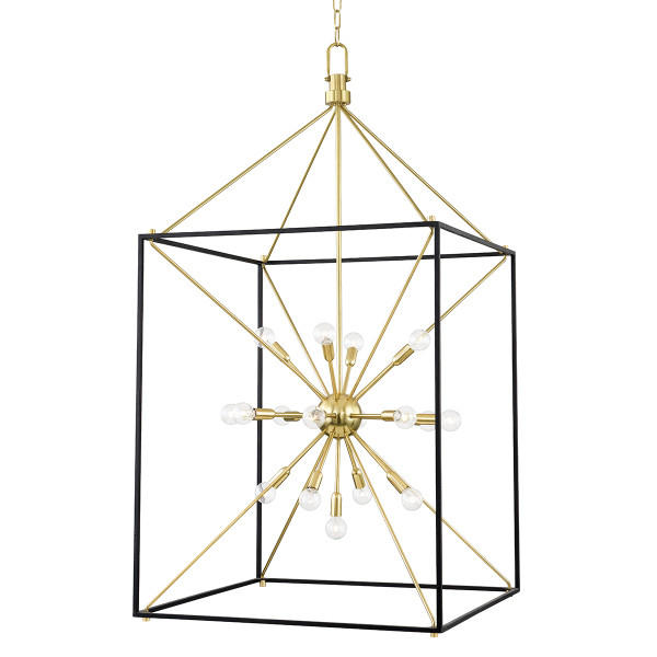 Hudson Valley - 8927-AGB/BK - 25 Light Lantern - Glendale - Aged Brass