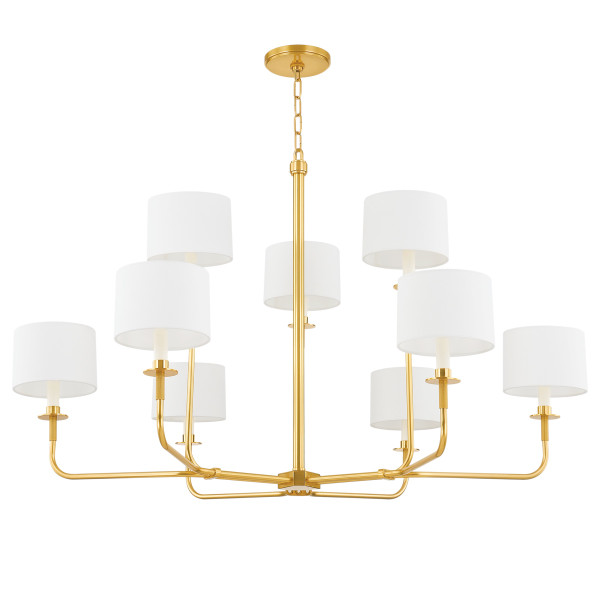 Hudson Valley - 9148-AGB - Eight Light Chandelier - Paramus - Aged Brass