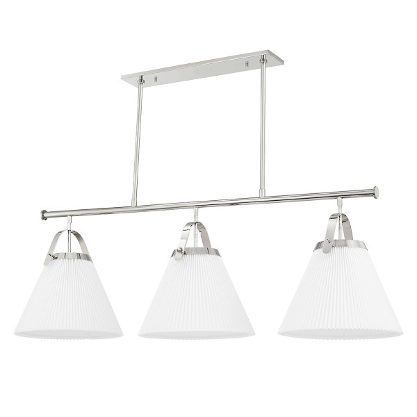 Hudson Valley - 9658-PN - Three Light Island Pendant - Aldridge - Polished Nickel