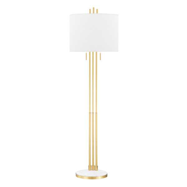 Hudson Valley - L1666-AGB - Two Light Floor Lamp - Remsen - Aged Brass