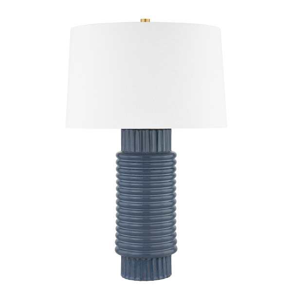 Hudson Valley - L1956-AGB/CGR - One Light Table Lamp - Broderick - Aged Brass
