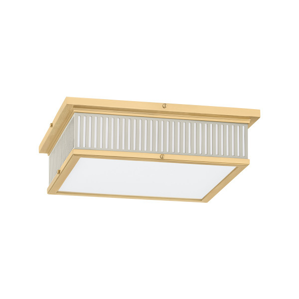 Hudson Valley - MDS1900-AGB/OW - LED Flush Mount - Ashdown - Aged Brass