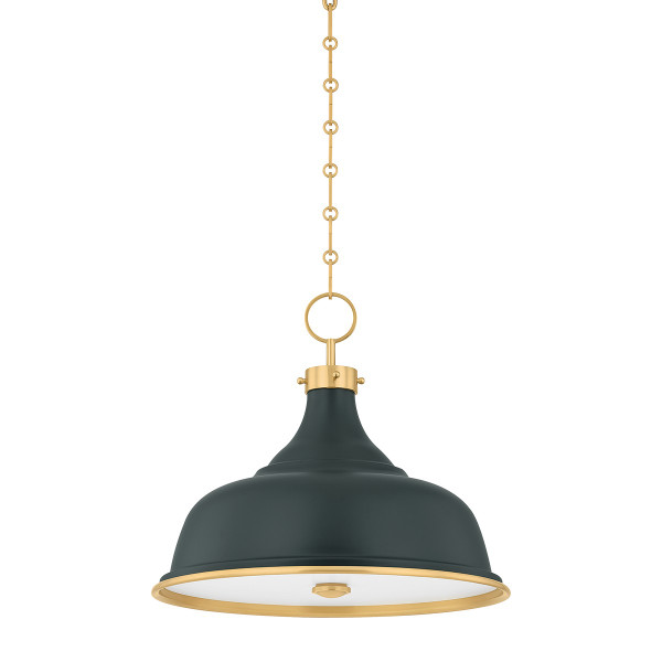 Hudson Valley - MDS300-AGB/SSG - Three Light Pendant - Painted No. 1 - Aged Brass
