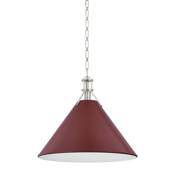 Hudson Valley - MDS352L-PN/CRN - One Light Pendant - Painted No. 2 - Polished Nickel