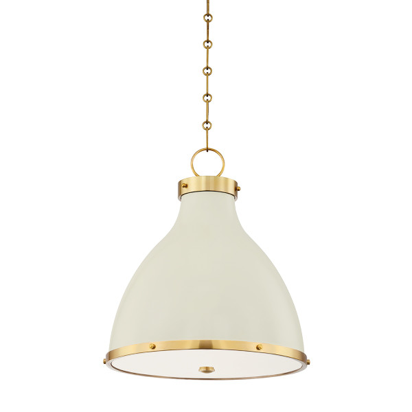 Hudson Valley - MDS361-AGB/OW - Two Light Pendant - Painted No. 3 - Aged Brass