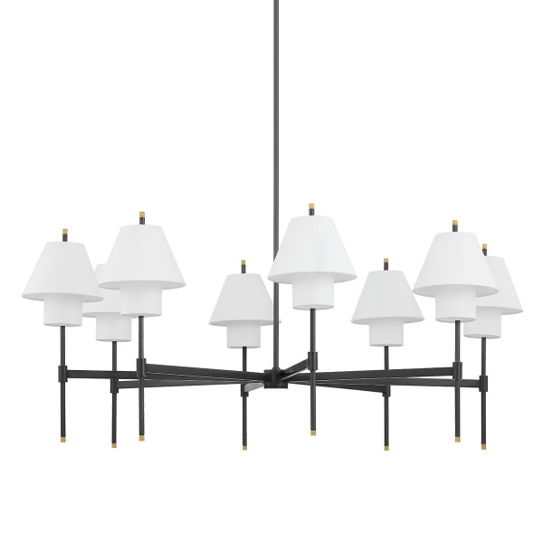Hudson Valley - PI1899808-AGB/DB - Eight Light Chandelier - Glenmoore - Aged Brass