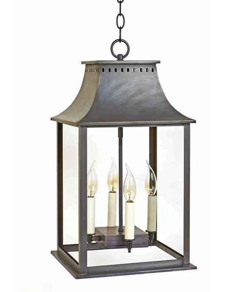 Northeast Lantern - 11332-DB-LT4-CLR - Four Light Hanging Lantern - Rockland - Dark Brass