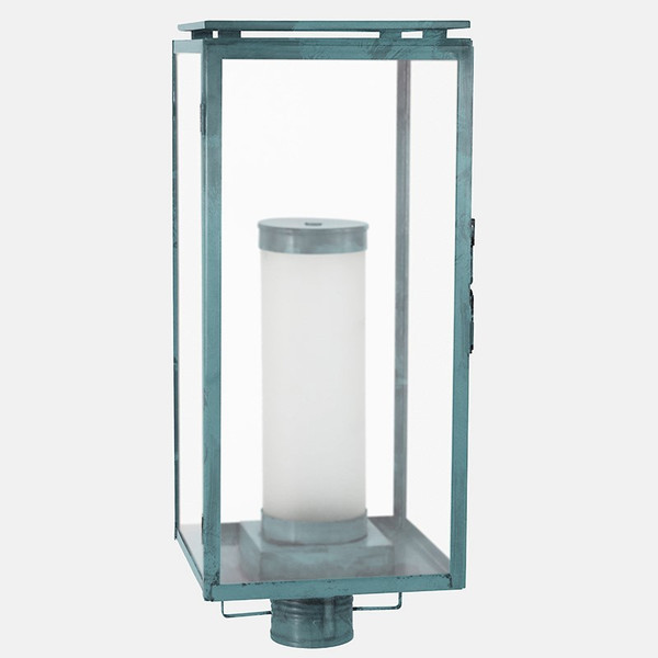Northeast Lantern - 11653-VG-FCYL-FST - One Light Post Mount - Downtown - Verdi Gris