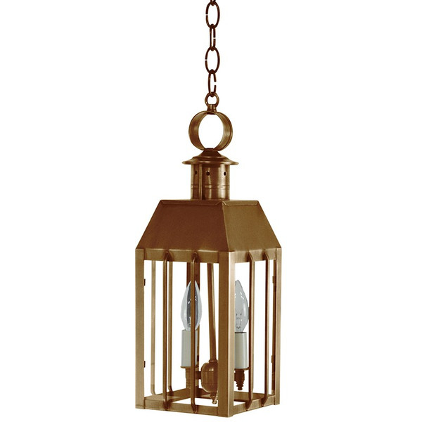 Northeast Lantern - 11732-AB-LT2-CLR - Two Light Hanging Lantern - Nottingham - Antique Brass