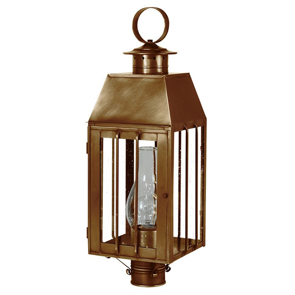 Northeast Lantern - 11753-AB-CIM-SMG - One Light Post Mount - Nottingham - Antique Brass