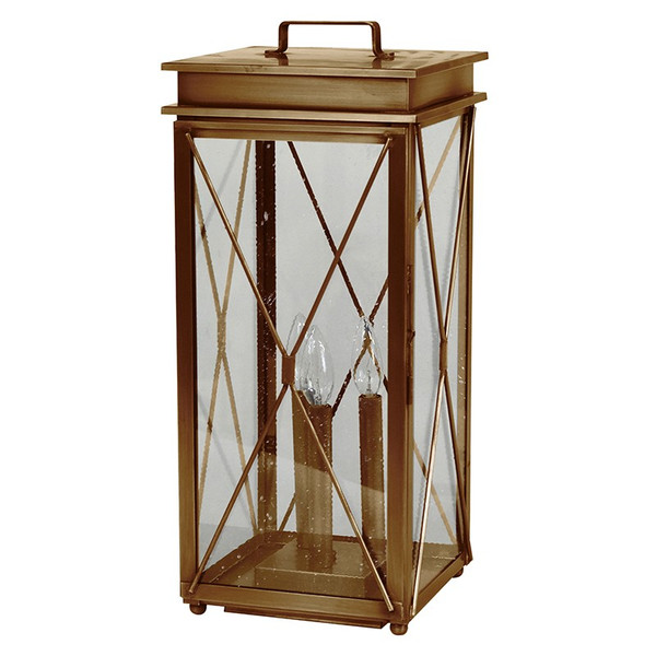 Northeast Lantern - 11843P-AB-LT3-SMG - Three Light Pier Lantern - Glidden - Antique Brass